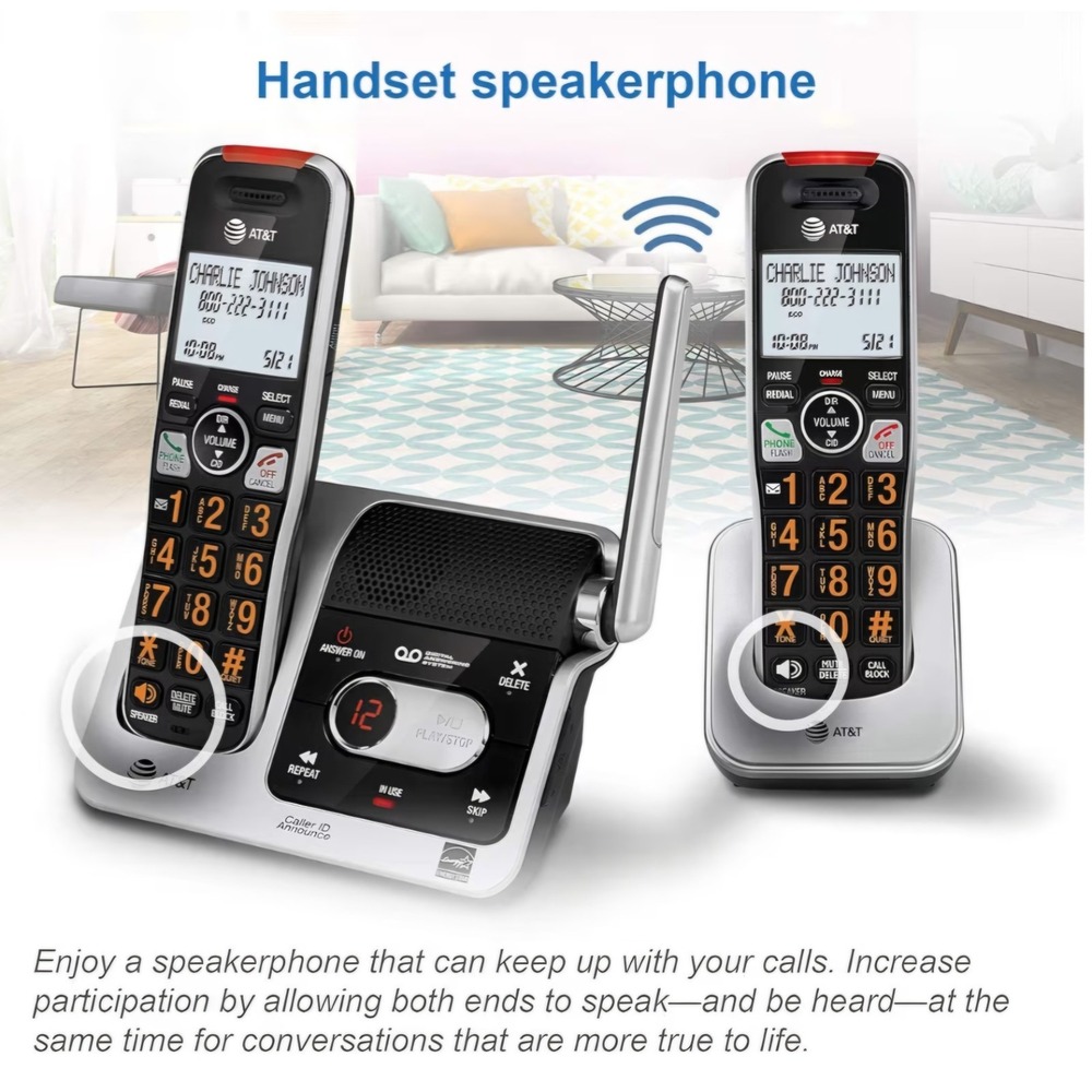 AT&T BL102-4 Cordless Phone Answering System Call Blocking Intercom 4 Handsets - Picture 10 of 16